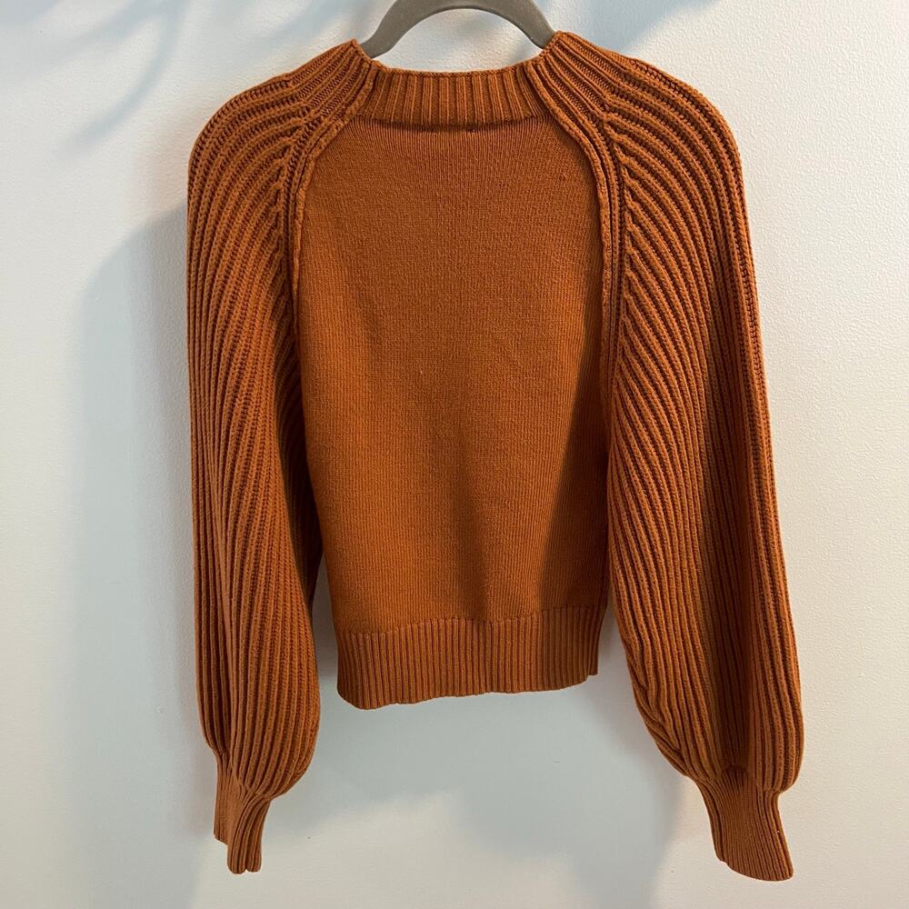 Maeve Anthropologie Mock-Neck Raglan Ribbed Sleeve Pullover Sweater Size S - Picture 5 of 7